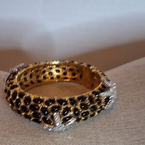 Vintage Rare KJL Black Mosaic Starfish Bracelet